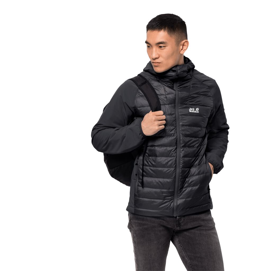 Jack Wolfskin JWP HYBRID insulated jacket ανδρικα μαυρα | GR5159555